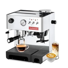 Domus Bar Espresso/Cappuccino Machine - Built-in Conical Burr Grinder with 7 ...