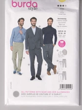 5955 BURDA - Elastic PANTS & JACKET - MENS Sz 36 to 46"