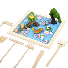 43PCS Zen Garden Kit for Desk, Mini Sandbox S...