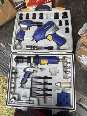 Kobalt Air Tool Kit, 1/2'' Impact, 3/8'' Ratchet, Pneumatic Accessories, Case Used