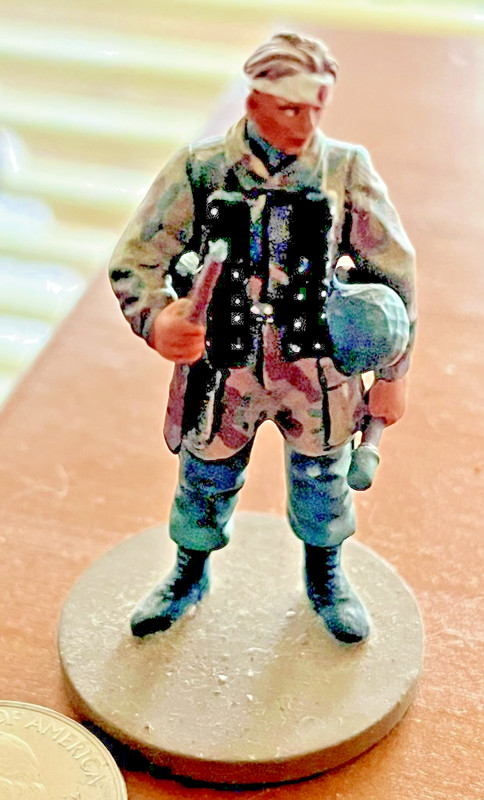 Vintage ORYUN S.R.L. Wounded American Metal Toy Army Soldier 2.25"