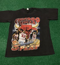 Vintage 90s Chicago Bulls Rap Tee Jordan Rodman VTG Shirt Mens Size Large 1990s