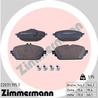 Zimmermann BremsbelÄGe MERCEDES-BENZ C-KLASSE W205 S205 C205 A205 E-KLASSE W213