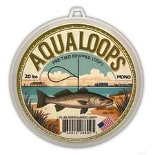 Pre-Tied Dropper Loops - 20Lbs Monofilament - 80 Loops 12 inches Apart - Made...