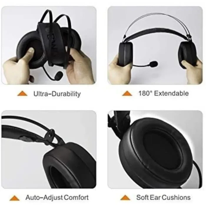 Casque de gaming N7 micro antibruit écouteurs 50mm stéréo pour PC PS5 Xbox Switch - 2