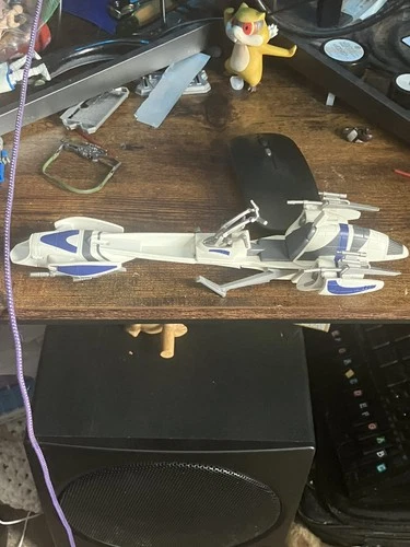 Vintage Hasbro Star Wars The Clone Wars Blue BARC Speeder Bike