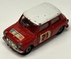 Vintage 1960s CORGI 317 BMC Mini Cooper S Monte Carlo Rally Car Very Used Cond.