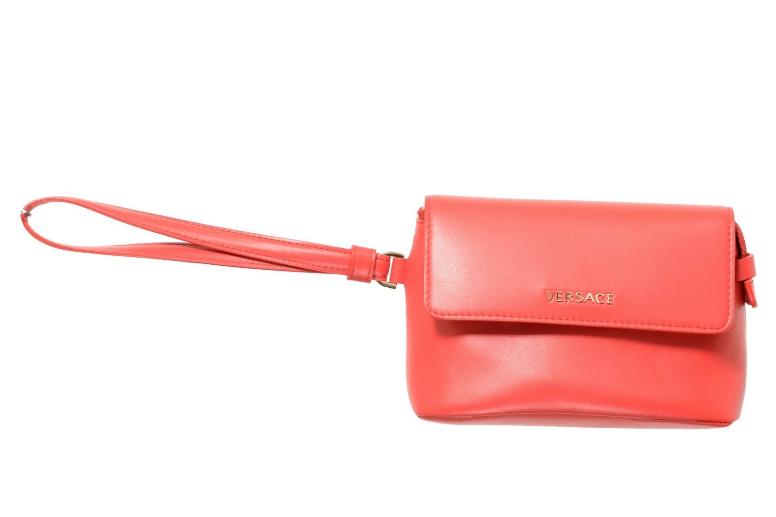 Versace Womens 100 Leather Red Handbag Clutch Bag 39490₽