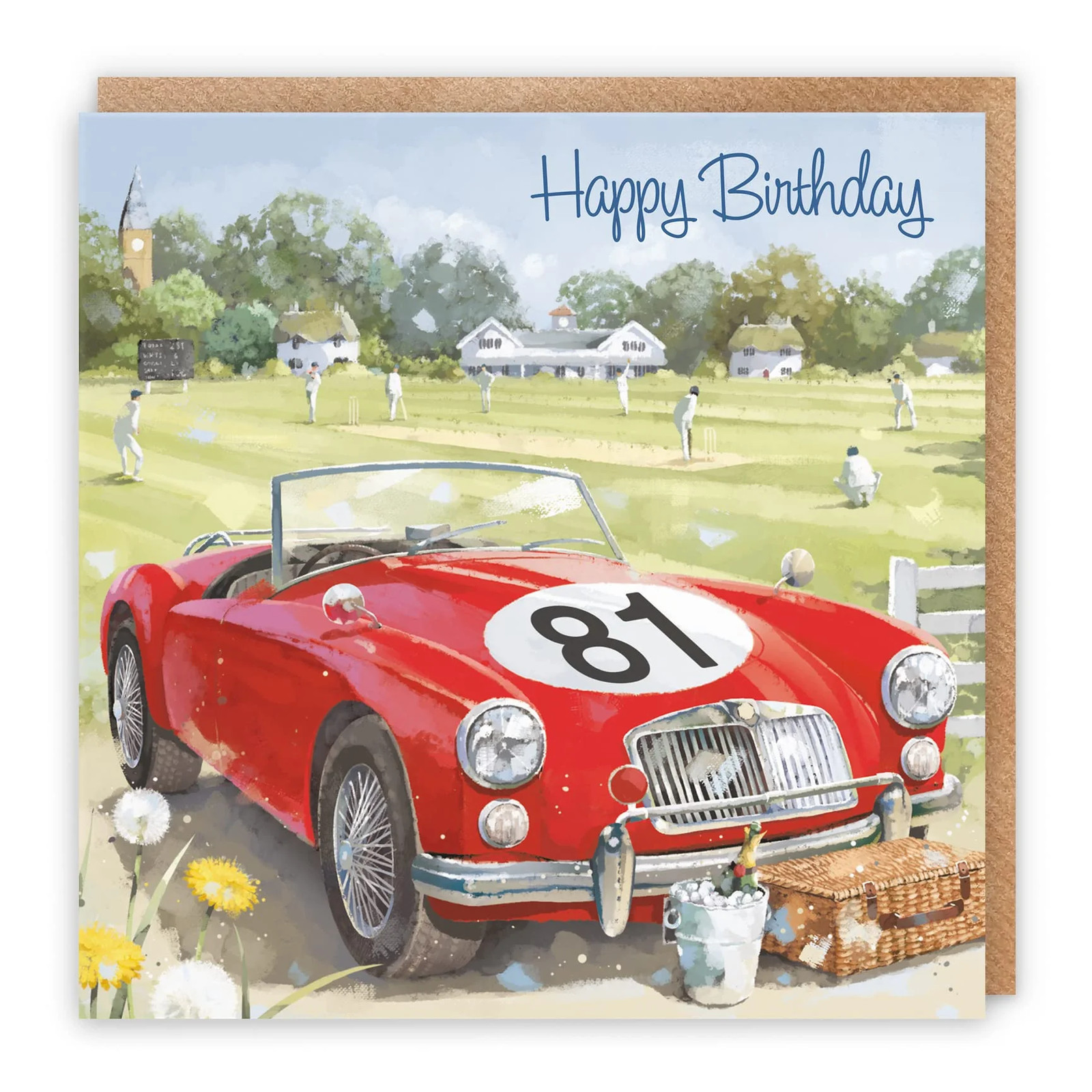 81st Classic Sports Car Birthday Card Milo's Gallery