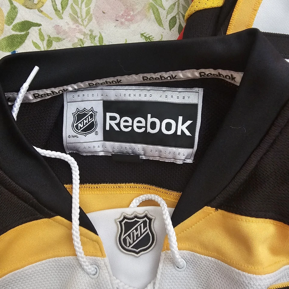 锐步Zdeno Chara波士顿棕熊队NHL曲棍球球衣白色客场成人M — 第 3/4 张图片