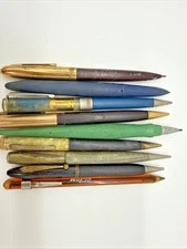 Lot Of Vintage Pens Including The Original Presdon VU-RITER Ballpoint Pen Orange