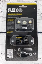Klein Tools 56048 Rechargeable Auto-Off LED Headlamp, Adjustable Fabric Strap