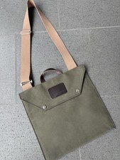 CARRADISE MANCHESTER MUSETTE GREEN Leinen/Leder Made In England NEU