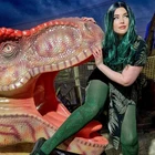 Gully Green Foliage Snag Tights Hosiery Stockings - Size E - Brand new