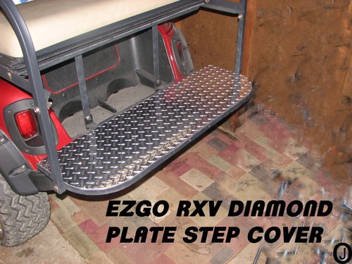 Carro de golf Ezgo RXV cubierta escalonada con placa de diamante de aluminio altamente pulido - Imagen 6 de 7
