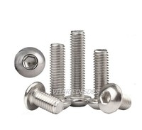 Viti M3 M4 In Acciaio Inox Perni Bulloni Testa Bombata Cava Bottone Iso 7380