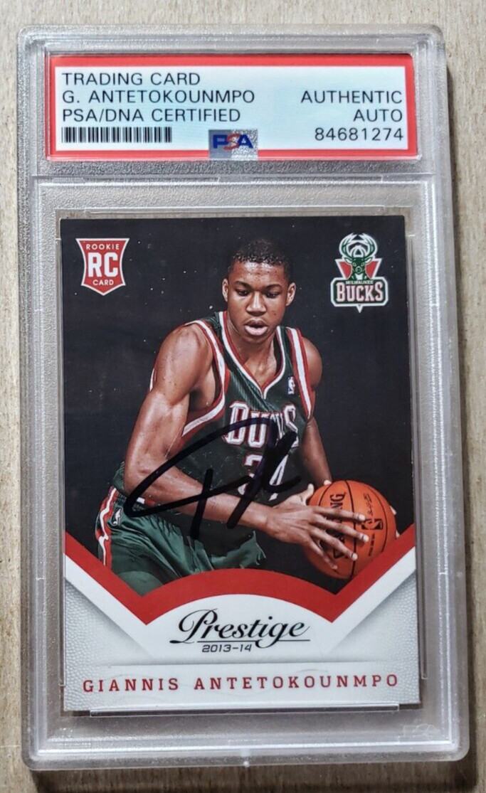 Giannis Antetokounmpo Signed 2013-14 Panini Prestige PSA/DNA Certified Auto RC