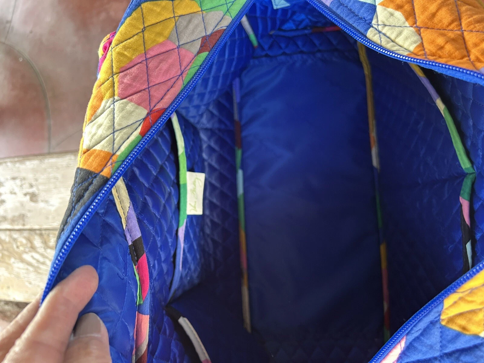 Borsa a tracolla VERA BRADLEY iconica grande da viaggio manico trasporto