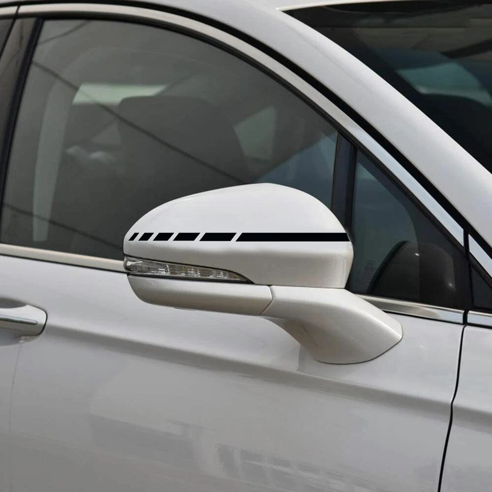 Car Side Rearview Mirror Cover Stripe Decal Reflective Vinyl Sticker Accessories - Image 3 of 4