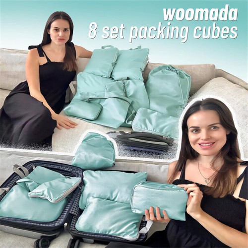 4 Set Compression Bags Travel Storage Organiser Suitcases Packing Cubes Luggage - Picture 11 of 25