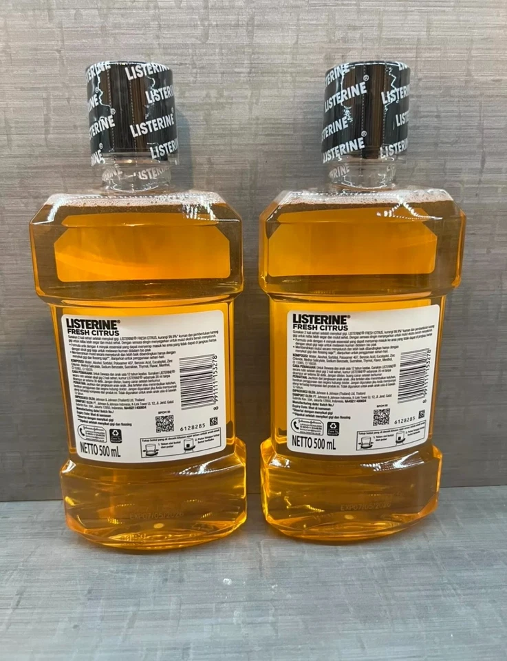 Listerine Ultraclean Fresh Citrus Mouthwash 500mL Pack Of 2  Ships Next Day - Image 3 of 3