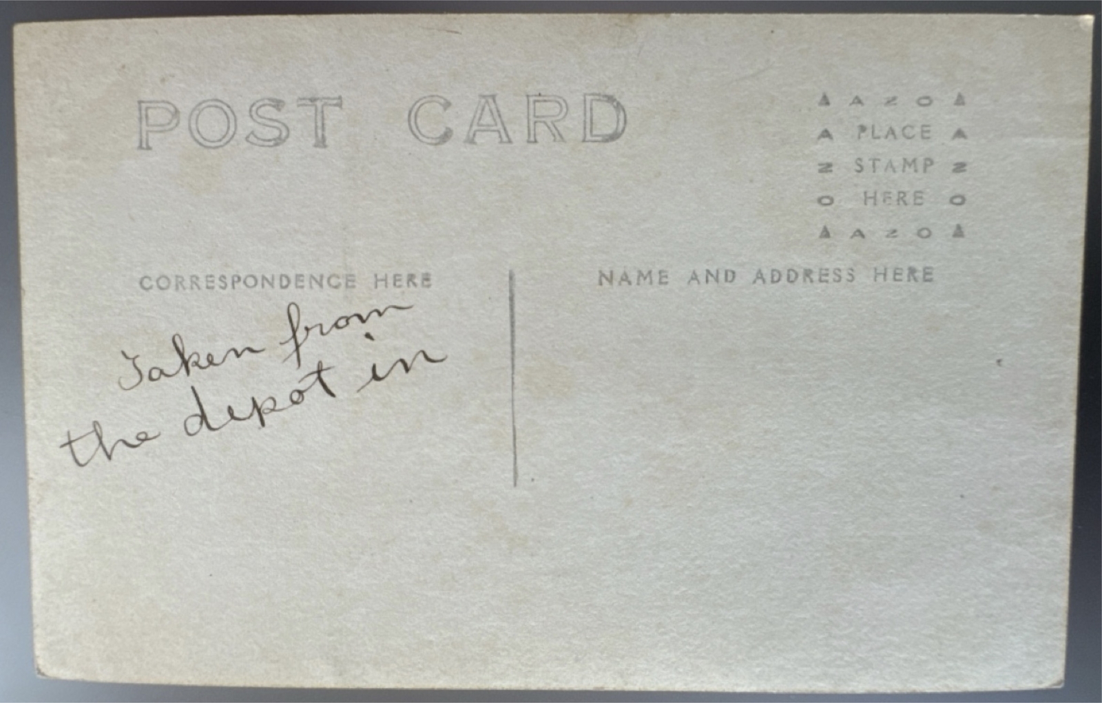 Antique RPPC 1917 nighttime snowy street scene Real Photo Postcard 