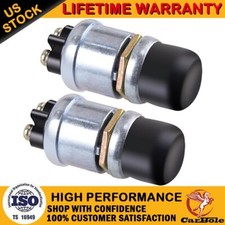 2x 50A Push Button Momentary Starter Ignition Switch On-Off SPST 12V For Marine