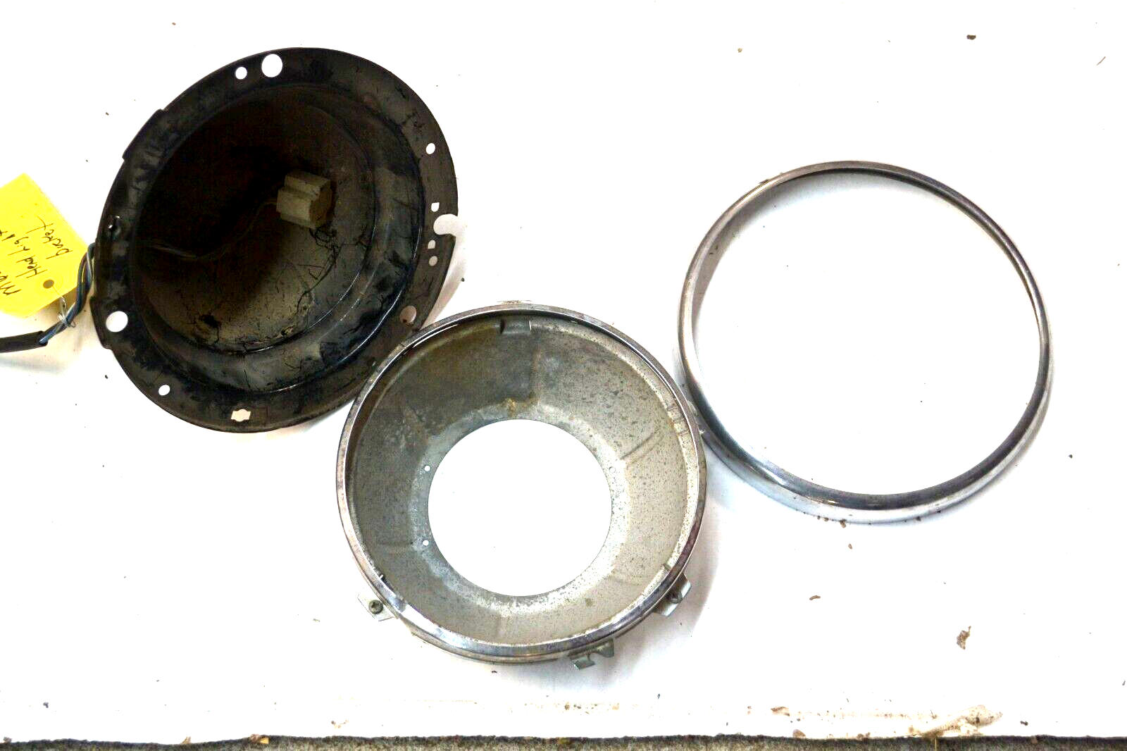 MGB Headlight bowl and rings eBay