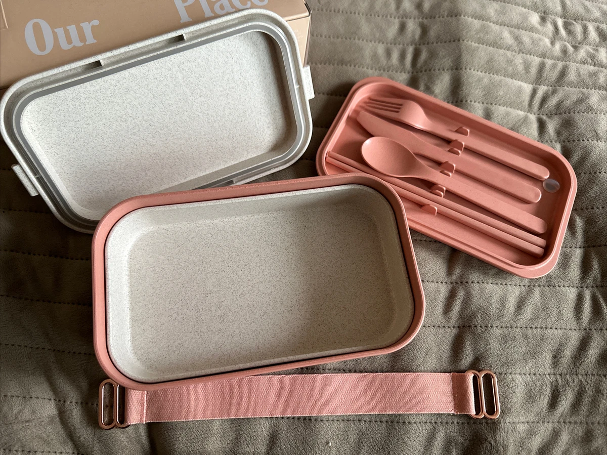 Layered Lunch Box with Clips + Utensils by Our Place - FabFitFun