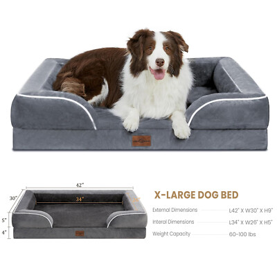 X-Large Orthopedic Foam Dog Bed Waterproof Pet Mattress with 