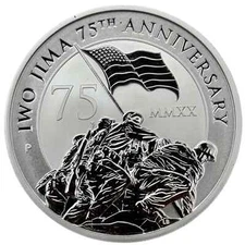2020 P Perth Min Tuvalu 75th Anniversary of Iwo Jima .9999 1 oz. Silver $1 Coin