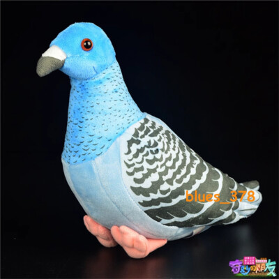 Blue Pigeon Plush Toy Carrier Pigeon Simulation Soft Stuffed Bird Doll Toy Gift