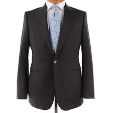 Ermenegildo Zegna Wool One Button Sport Coat / Dinner Jacket 50R 40R US Brown