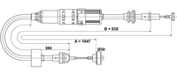 ATE Kupplungsseil (24.3728-2707.2) FüR VW Polo Caddy II Lupo III Van Seat Arosa