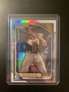 2024 Bowman Chrome Prospects Ethan Salas Refractor /499 #BCP-102 San Diego Padre