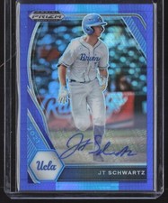 JT Schwartz 2021 Prizm Draft Picks Blue Prospect Auto