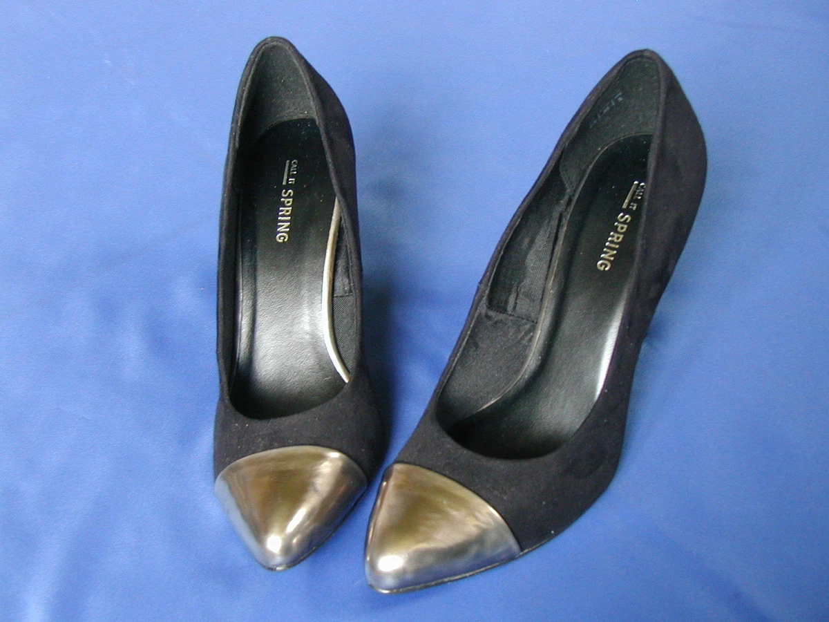 Silver shop point heels