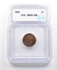 1903 Indian Head Cent MS63 RB ICG *3534