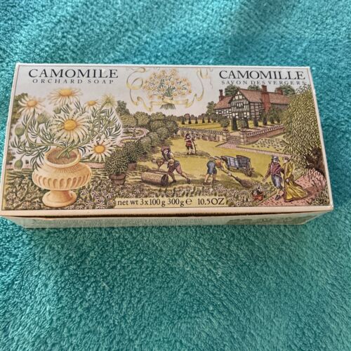 2 Bars Crabtree & Evelyn Camomile Soap 3.5 Each Oz New Old Stock In Box Vintage