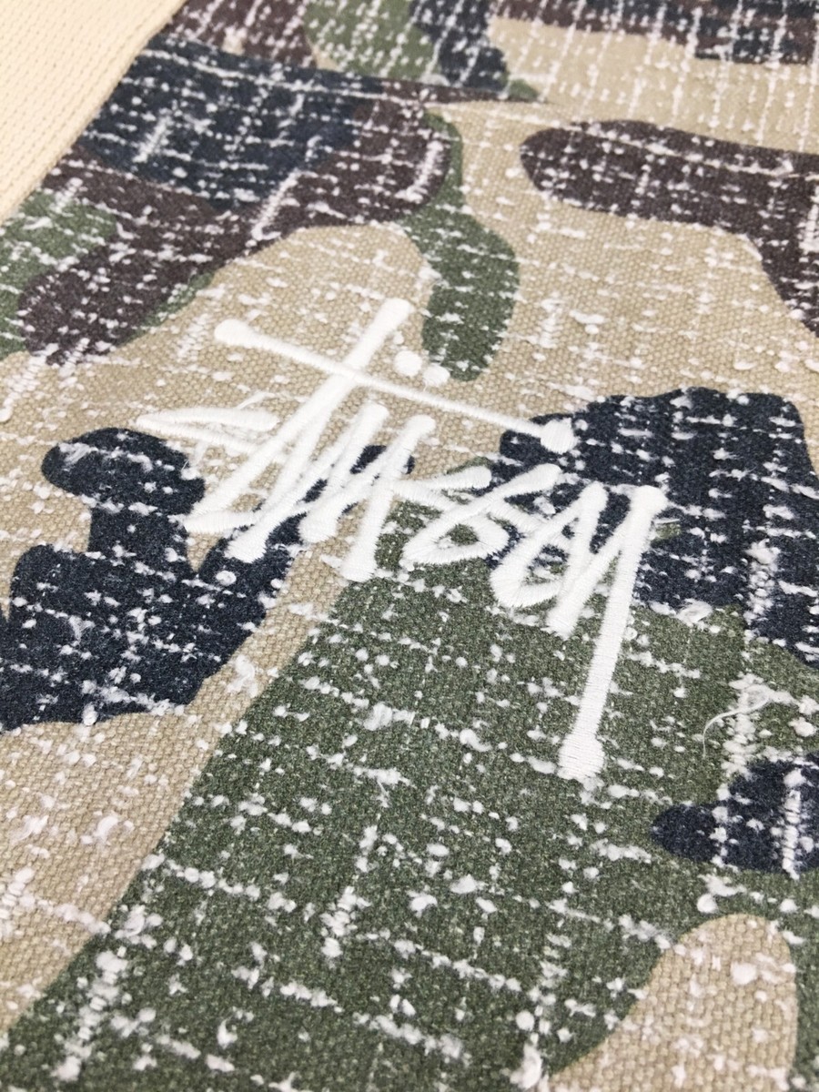 ★人気★ Stussy Needle Punch XL Tote Bag Camo Stussy Needle Punch Faded Camouflage XL Tote Bag | eBay