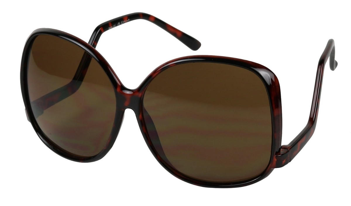 Brown oversized square sunglasses with gradient lenses and thick temple arms Black/Stripe Brown Thick Oversized Square Gradient  main image 2