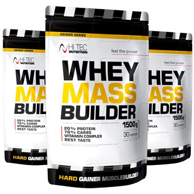 WHEY MASS BUILDER 1500g - TOP kalorienreiches Kohlenhydrat- und Proteinpräparat