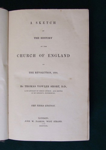 Sketch of the History of the Church of England to Revolution 1688, Short, 1840 - Imagen 2 de 5