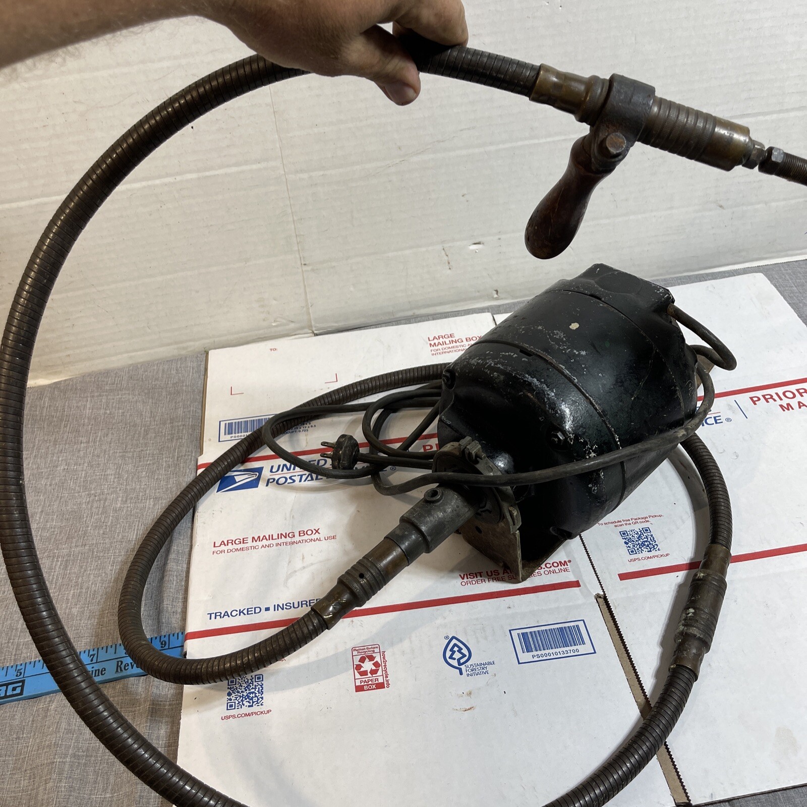 Vintage rotary Buffer tool Craftsman Flexible shaft Walker Turner GE 1/