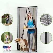 Magnetic Screen Door Heavy Duty Hands-Free Mosquito Mesh Anti Bugs Fly Curtain