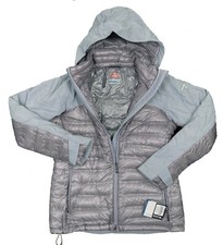 New $450 Columbia Womens Heatzone 1000 Turbodown 2 Jacket L Astral Blue Gray