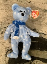NEW Ty Beanie Baby 1999 Holiday Teddy the Winter Snowflake RARE