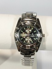 Charles Raymond New York Silver Gunmetal Gray Chrono Watch