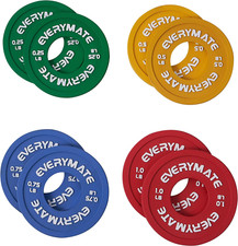 Rubber Fractional Weight Plates Set of 8 Micro Weight Plate Pair