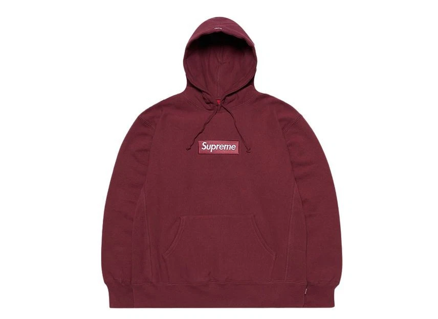Sweat à capuche logo Supreme Box prune (21FW)